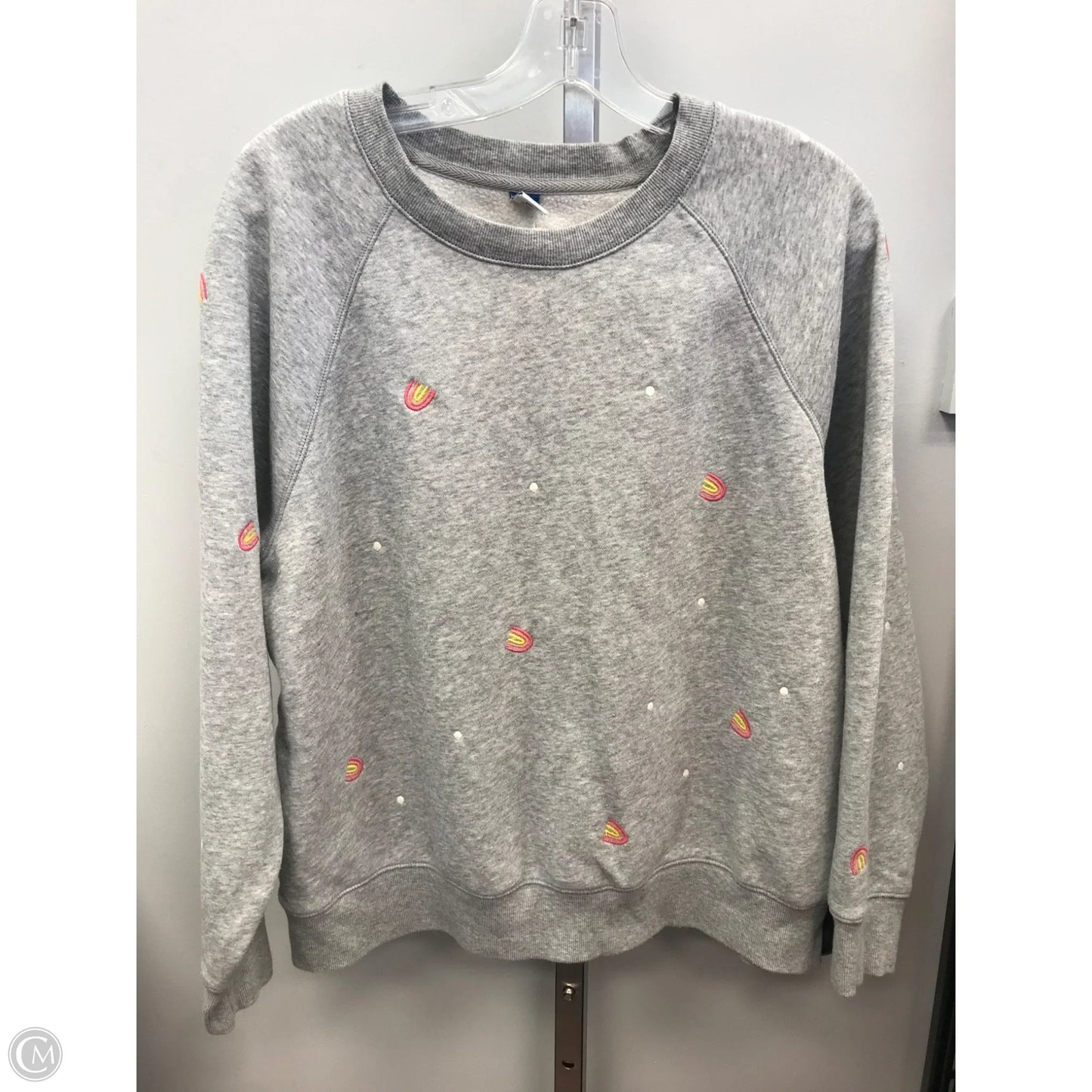 Sweatshirt Crewneck By Old Navy In Grey, Size: L