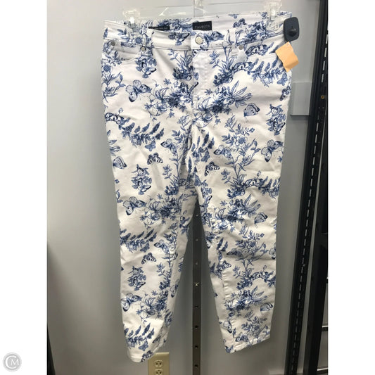 Jeans Skinny By Talbots In Blue & White, Size: 10p