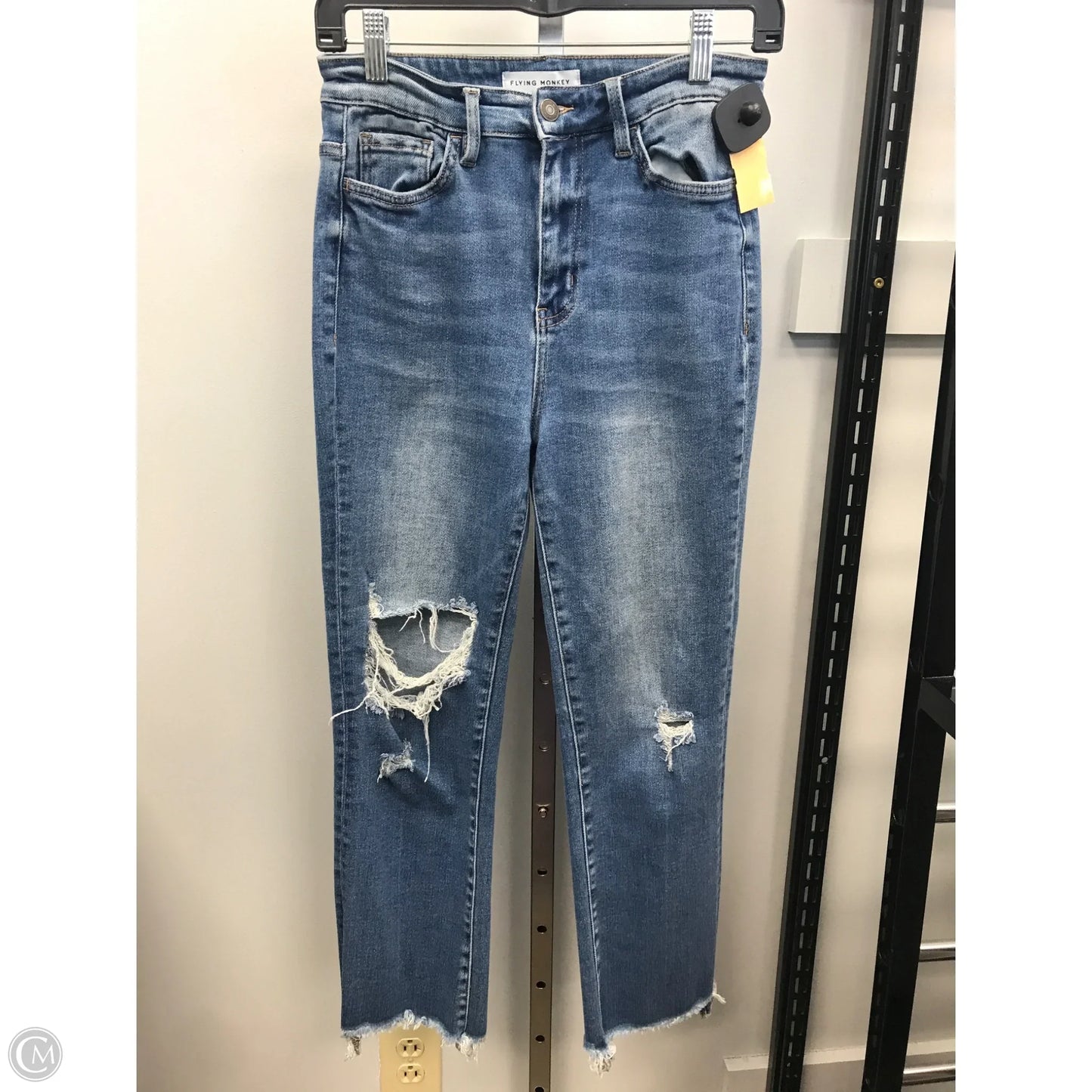 Jeans Skinny By Flying Monkey In Blue, Size: 4