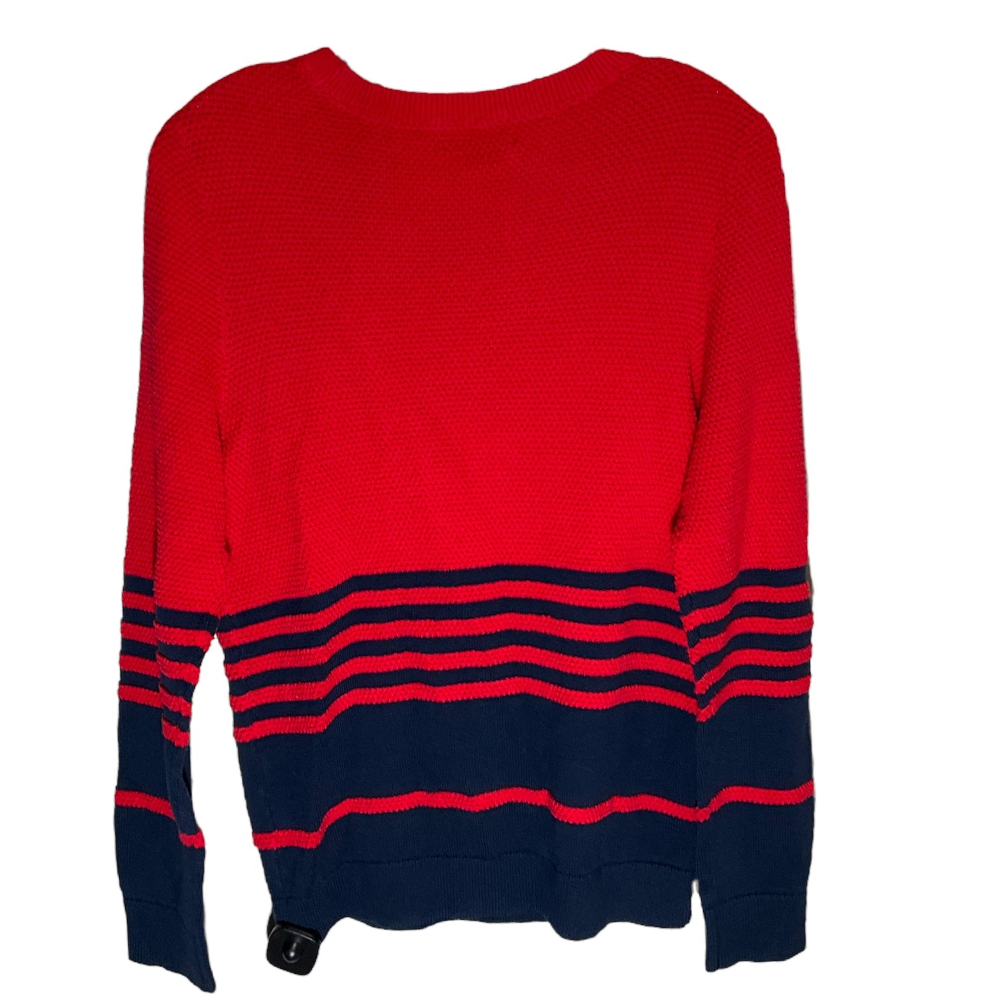 Sweater By Tommy Hilfiger In Red Blue, Size: L