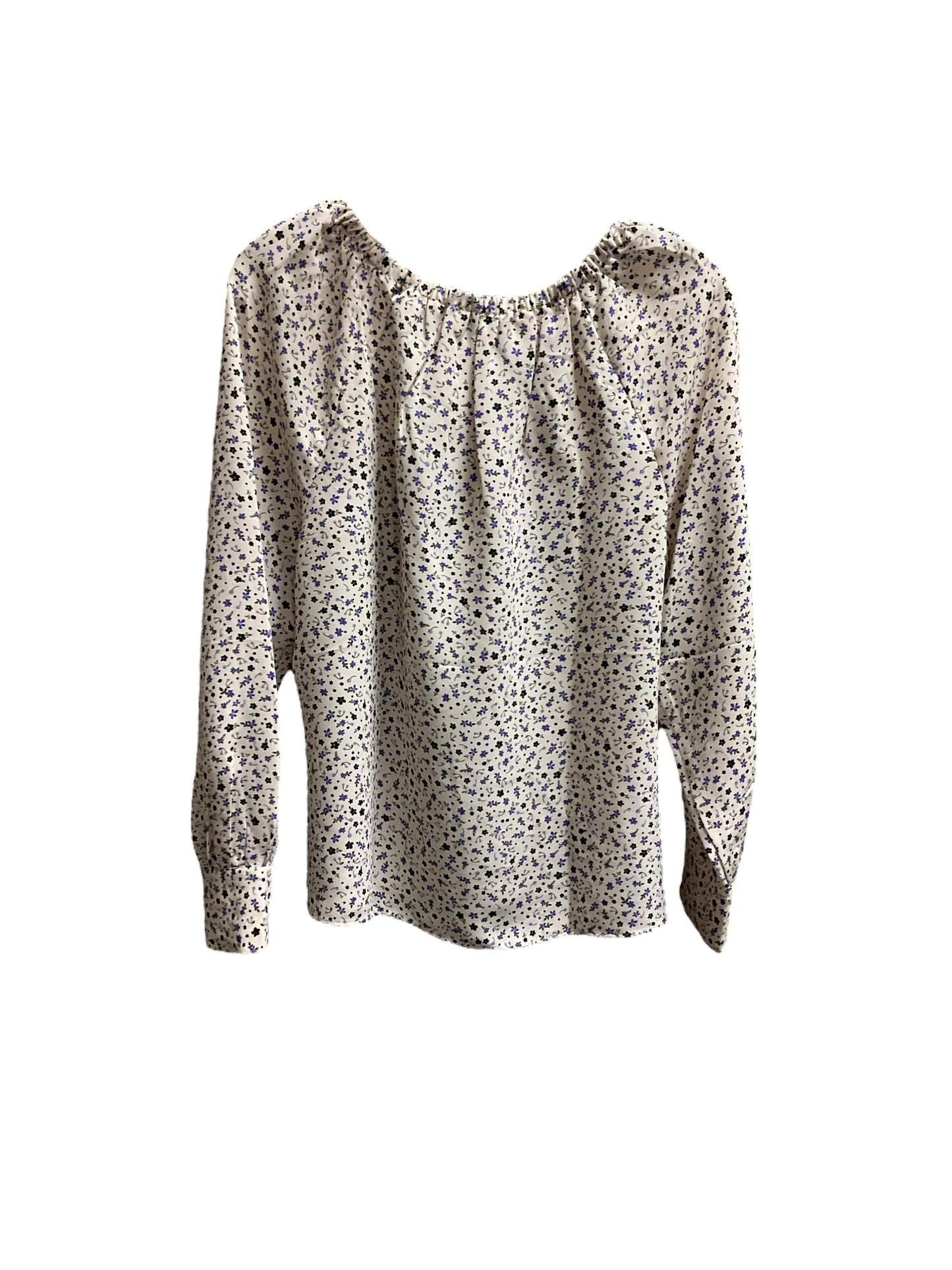 Floral Print Top Long Sleeve Loft, Size S