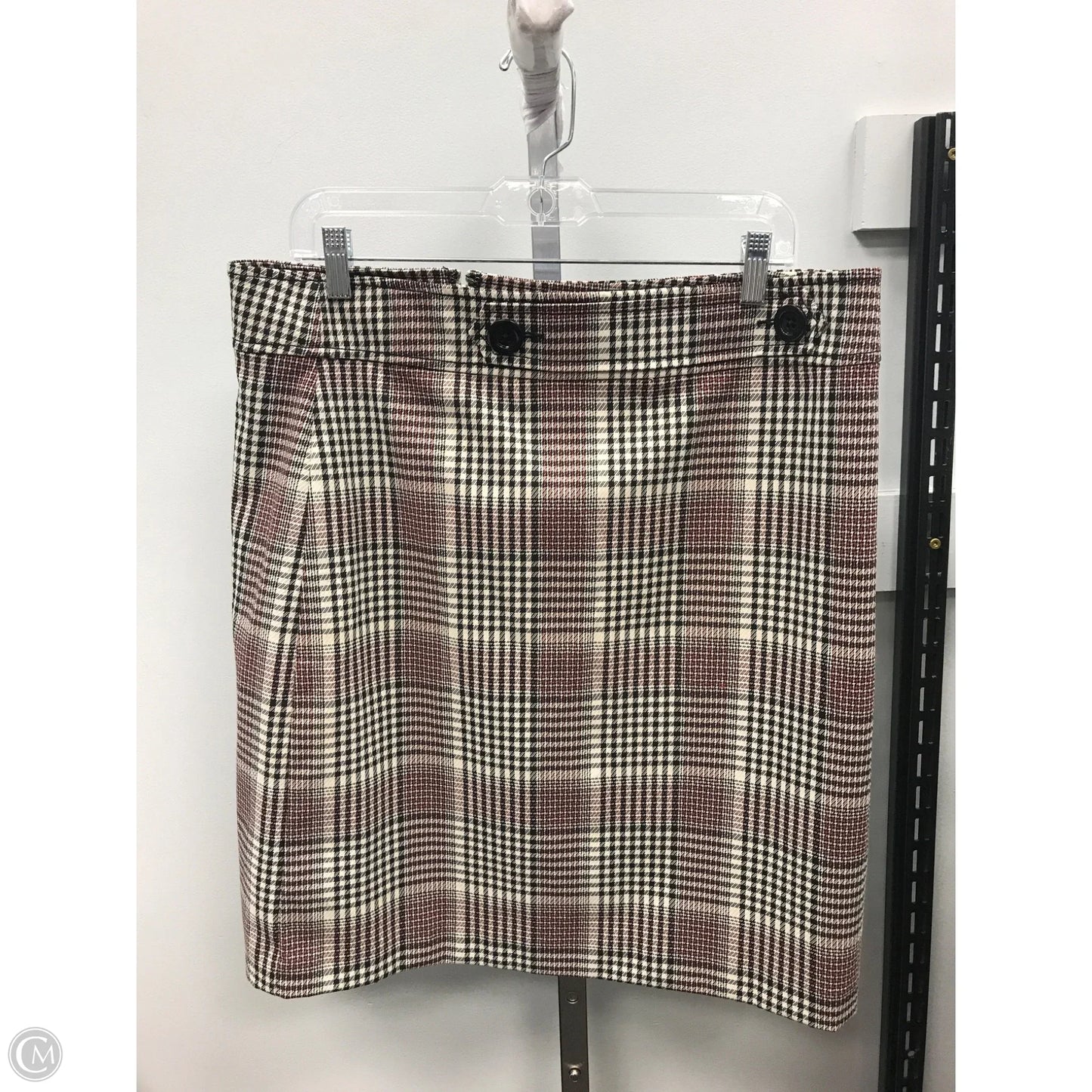 Skirt Mini & Short By Ann Taylor In Checkered Pattern, Size: 14