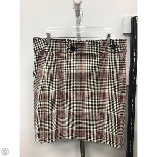 Skirt Mini & Short By Ann Taylor In Checkered Pattern, Size: 14