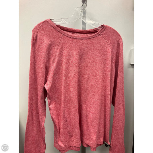 Athletic Top Long Sleeve Crewneck By Lululemon In Red, Size: Xl