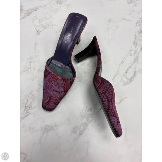 Shoes Heels Block By Ann Taylor In Paisley Print, Size: 7.5