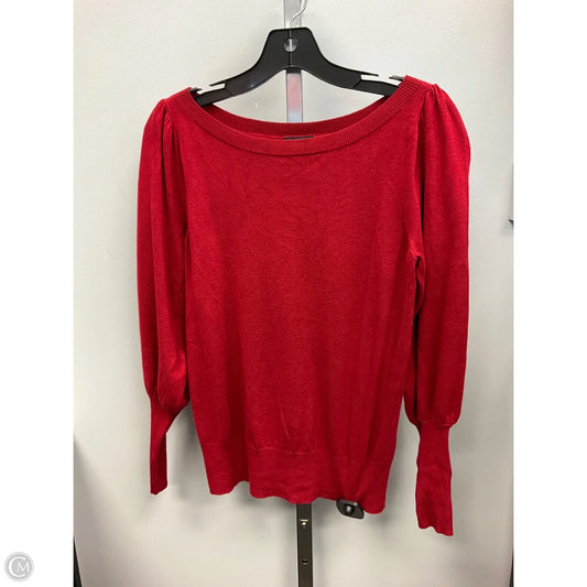 Top Long Sleeve By Ann Taylor In Red, Size: Xs