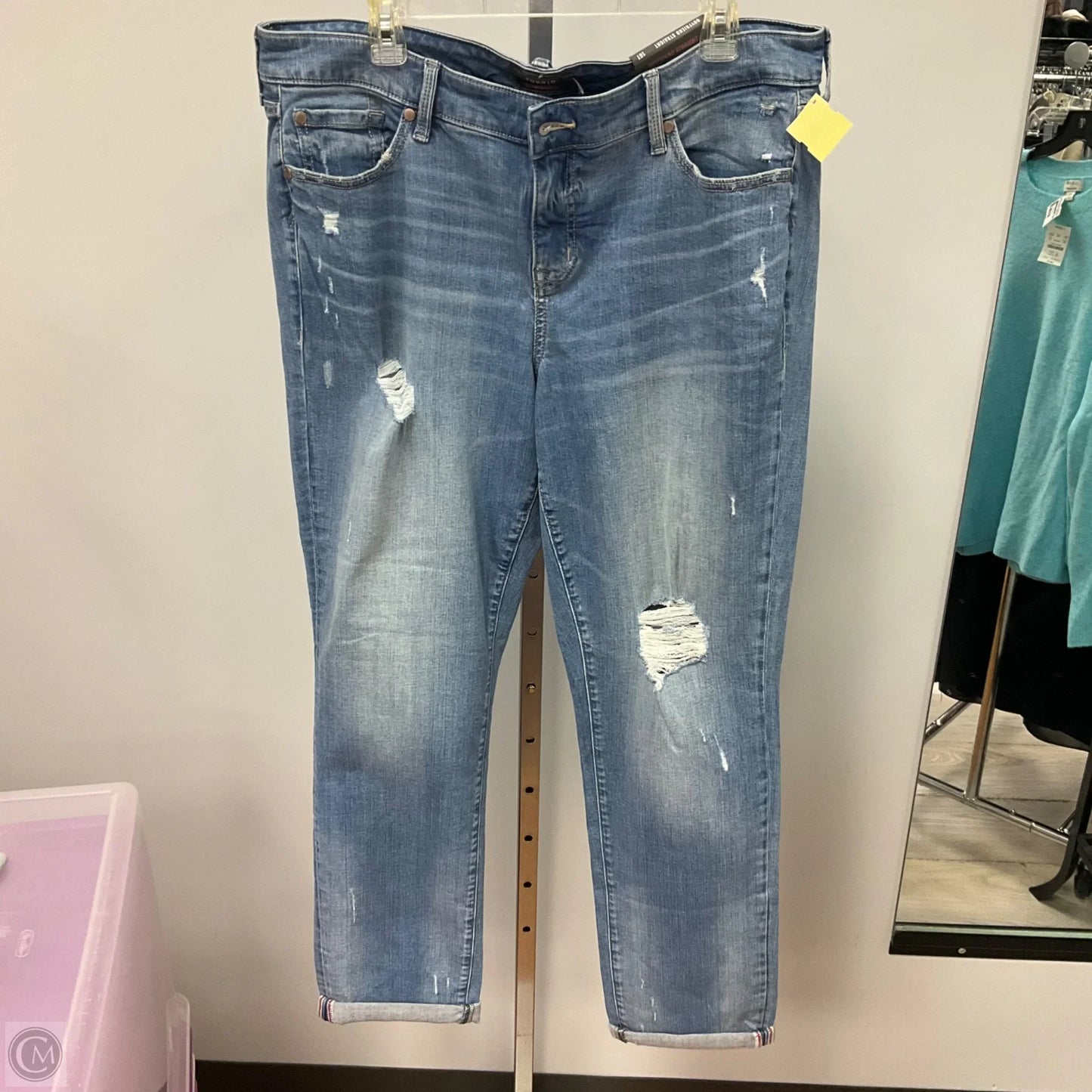 Jeans Boyfriend By Torrid In Blue Denim, Size: 16