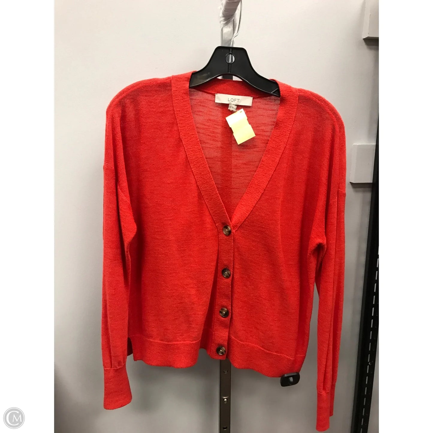 Cardigan By Loft In Orange, Size: Xs