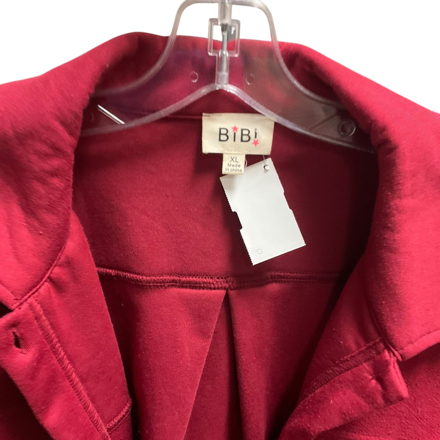 Jacket Shirt By Bibi In Red, Size: Xl