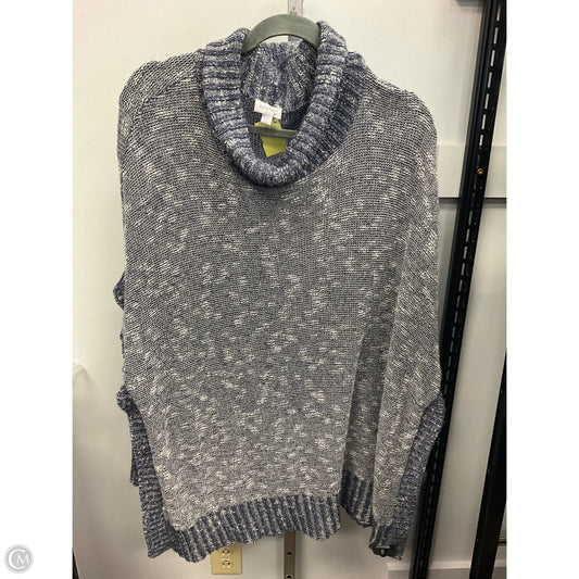 Sweater By Avenue In Blue & Cream, Size: L