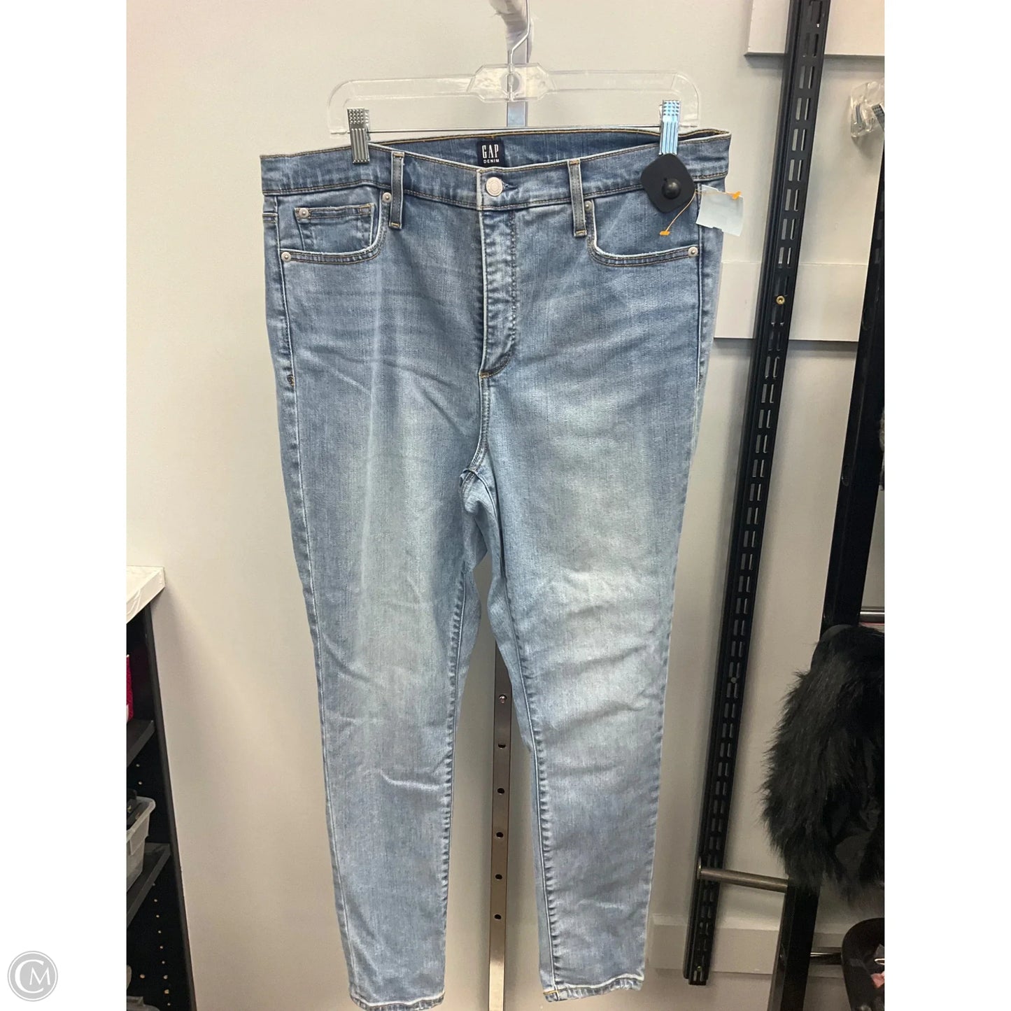 Jeans Skinny By Gap In Blue Denim, Size: 16