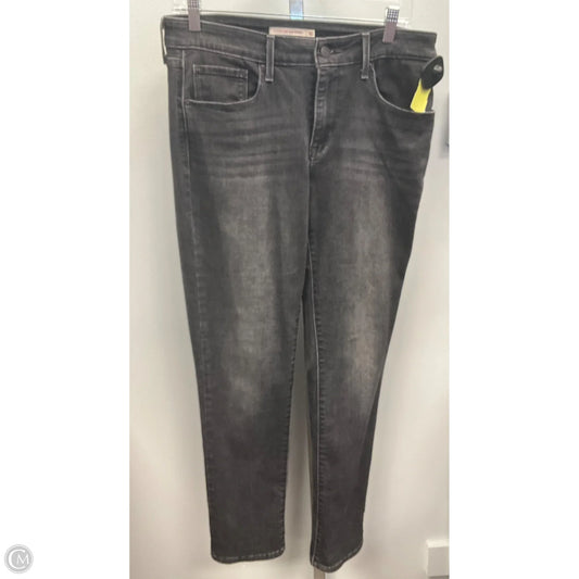 Jeans Skinny By Levis In Black Denim, Size: 10