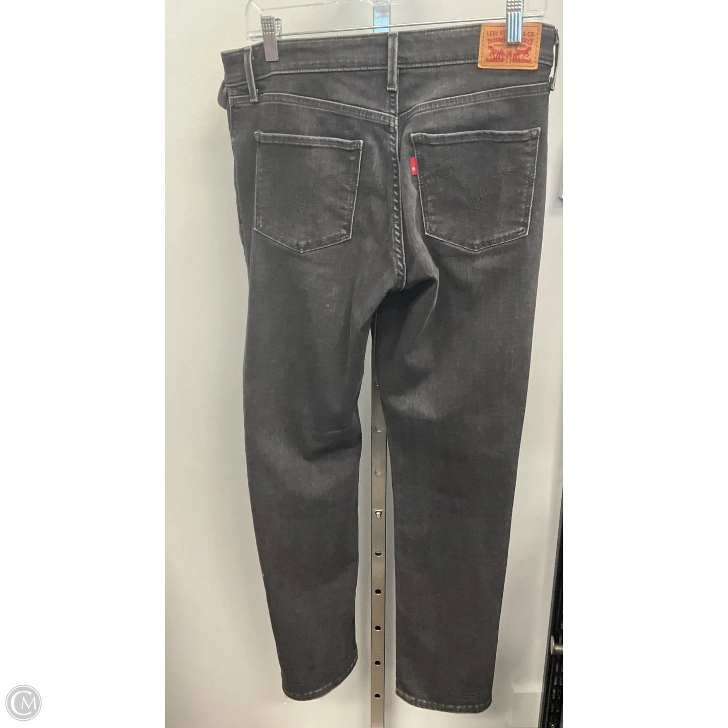 Jeans Skinny By Levis In Black Denim, Size: 10