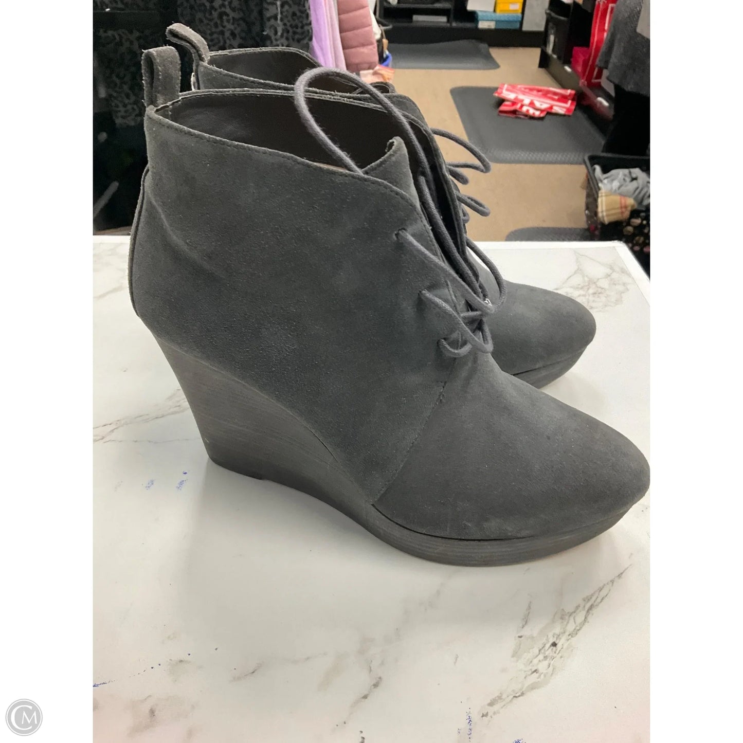 Boots Ankle Heels By Michael By Michael Kors In Grey, Size: 10