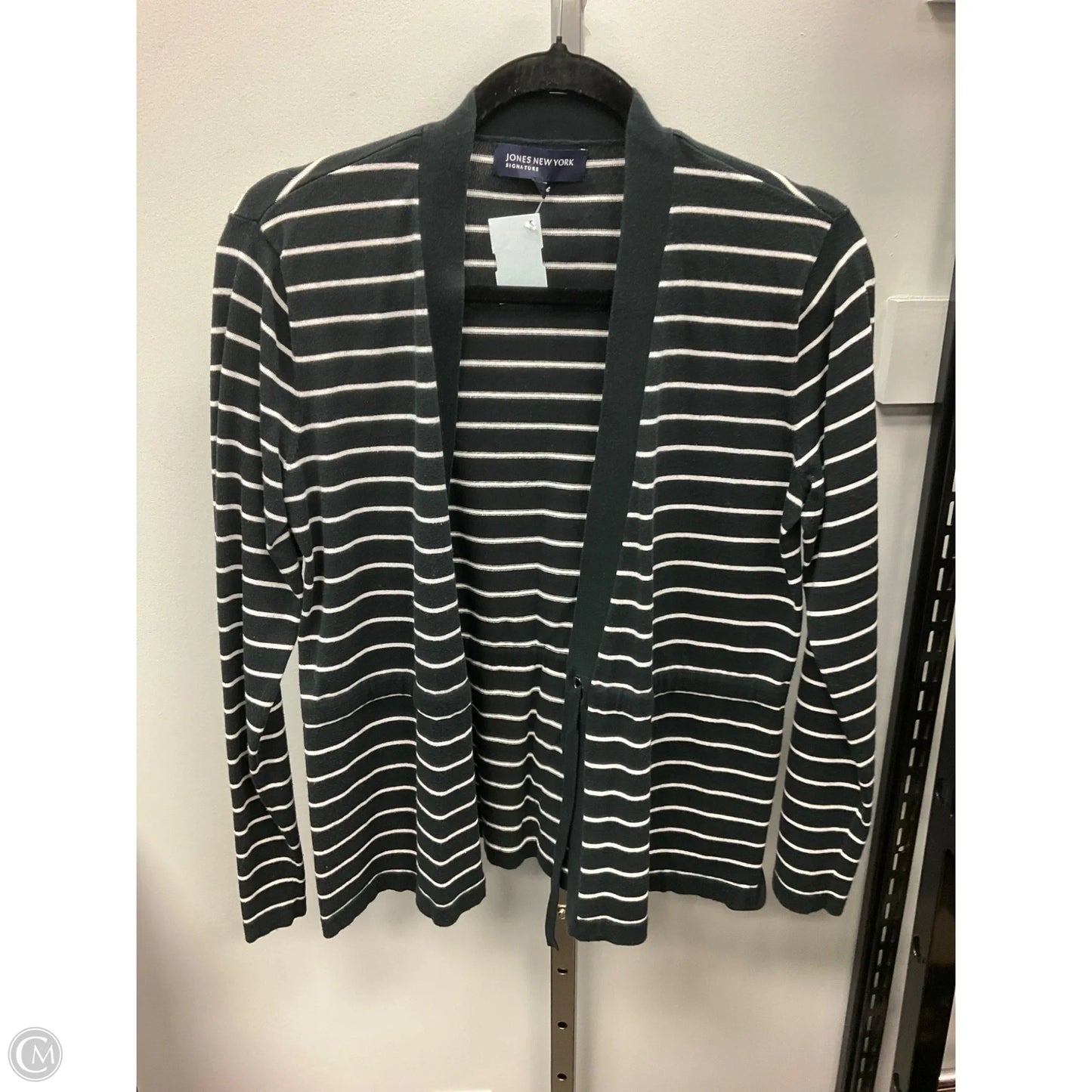 Cardigan By Jones New York In Striped Pattern, Size: M