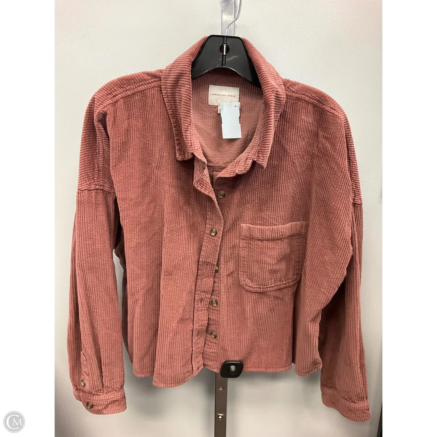 Top Long Sleeve By American Eagle In Mauve, Size: M