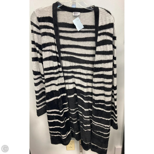 Cardigan By Chicos In Black & Grey, Size: S