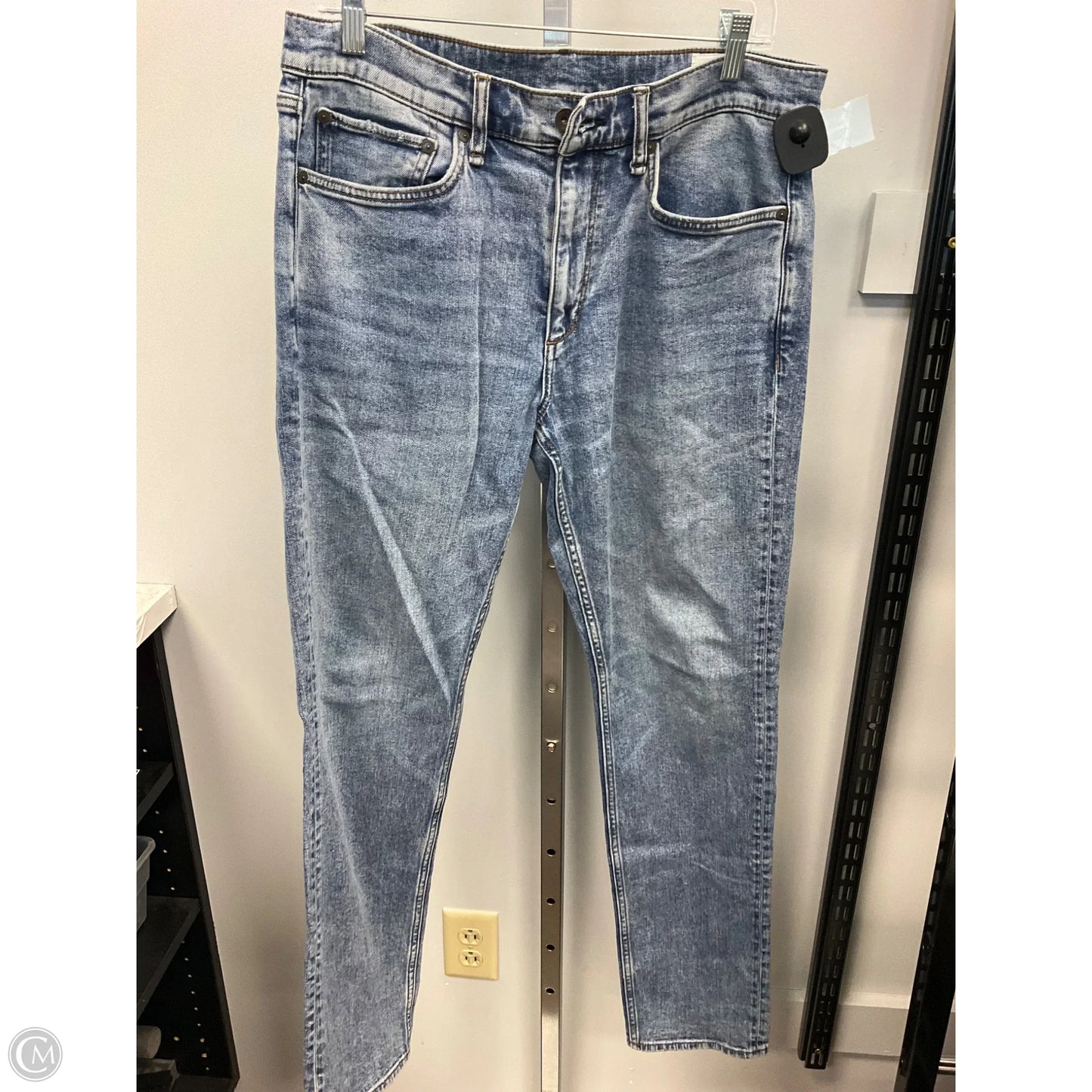 Jeans Straight By Rag And Bone In Blue Denim, Size: 14