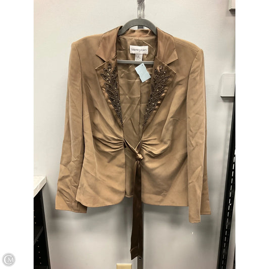 Blazer By Bloomingdales In Tan, Size: 12