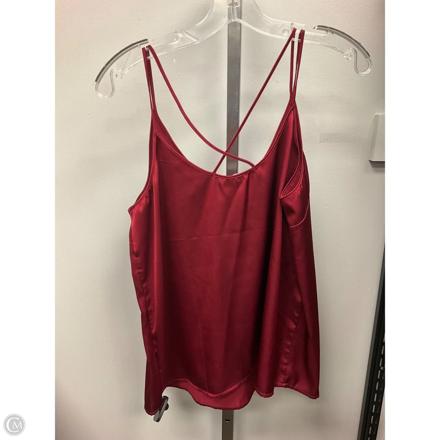 Top Sleeveless By Ekouaer In Red, Size: L
