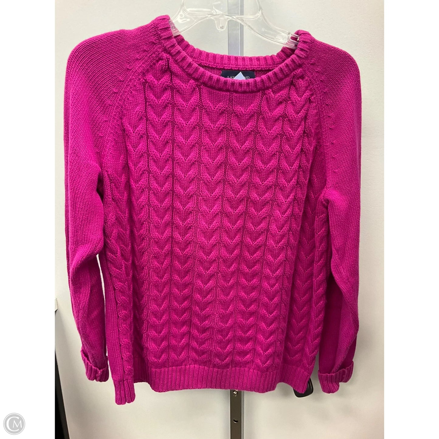 Sweater By Lands End In Pink, Size: L