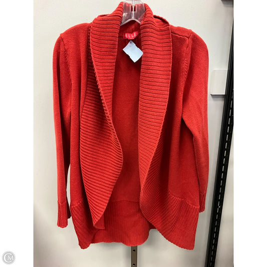 Sweater Cardigan By Elle In Orange, Size: M