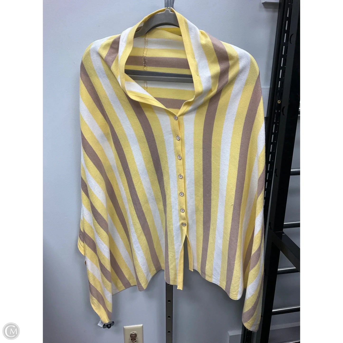 Poncho By Ann Taylor In Striped Pattern, Size: Osfm