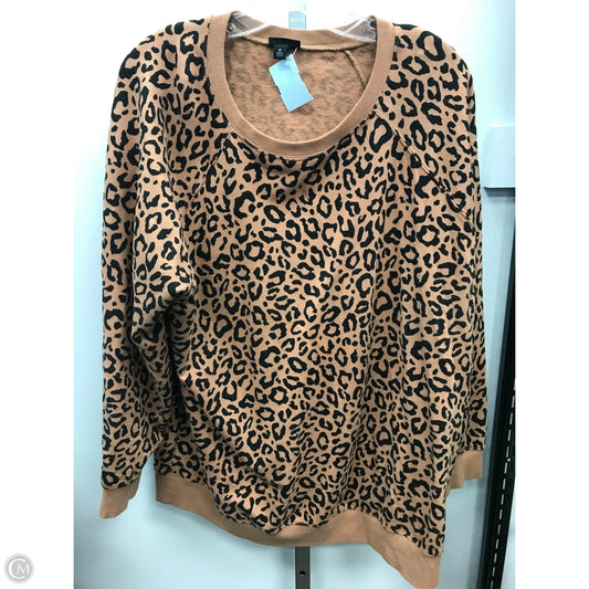 Top Long Sleeve By Torrid In Animal Print, Size: 0x