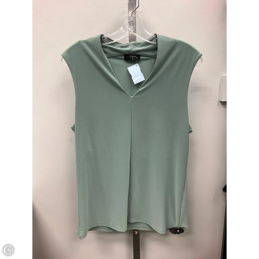 Top Sleeveless By Tahari In Teal, Size: L