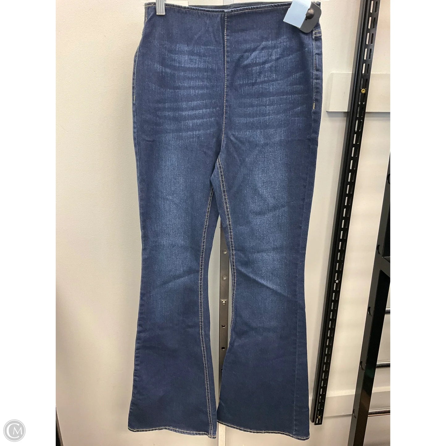 Jeans Flared By Tinseltown In Blue Denim, Size: S