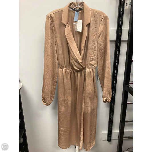 Dress Casual Midi By Hyfve In Tan, Size: L