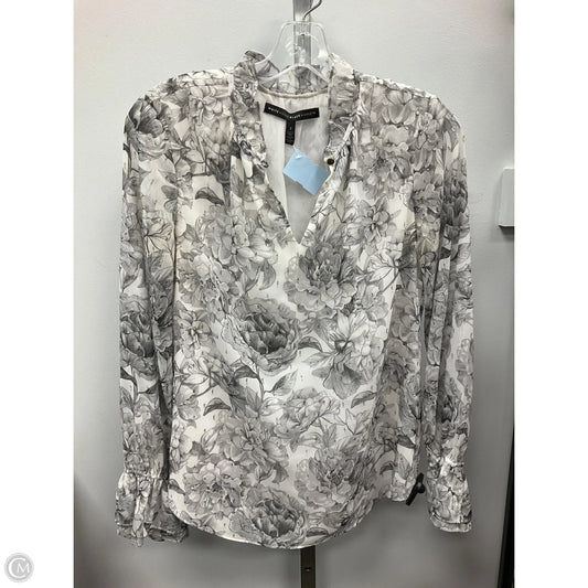Blouse Long Sleeve By White House Black Market In Floral Print, Size: 2