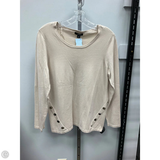 Top Long Sleeve By Alfani In Cream, Size: M