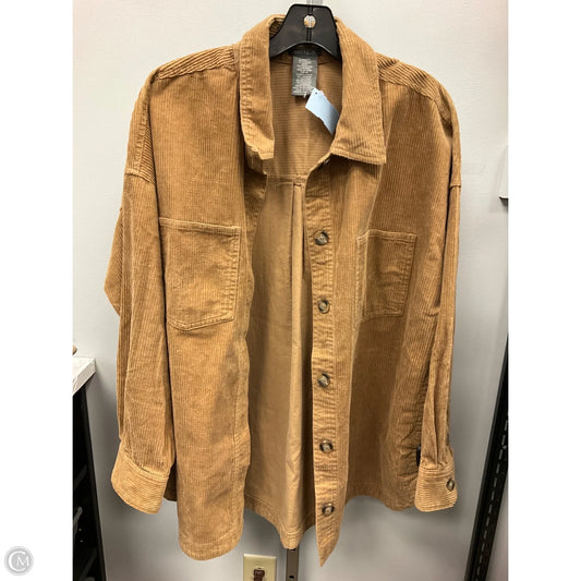 Top Long Sleeve By Matty M In Tan, Size: Xl