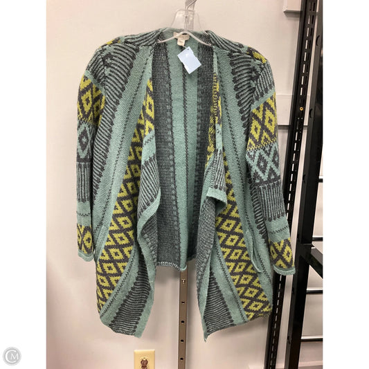 Sweater Cardigan By J. Jill In Blue & Green, Size: Mp