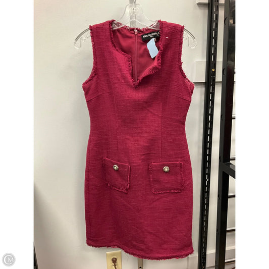 Dress Designer By Karl Lagerfeld In Maroon, Size: 4