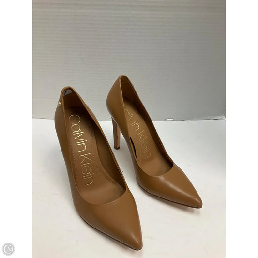 Shoes Heels Stiletto By Calvin Klein In Tan, Size: 7