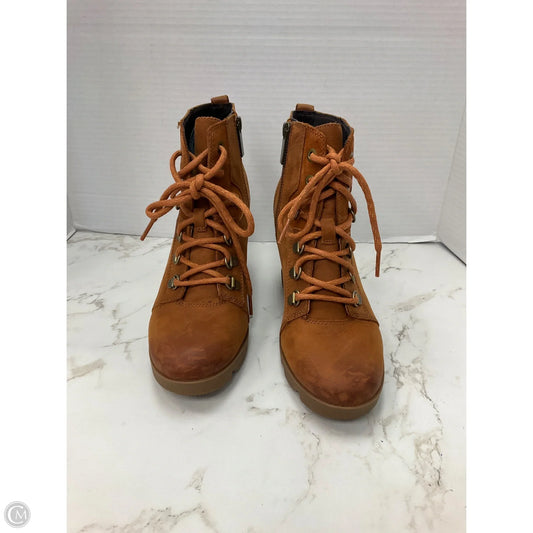 Boots Ankle Heels By Sorel In Tan, Size: 7