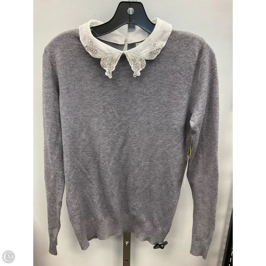 Top Long Sleeve By Vila Milano In Grey, Size: M