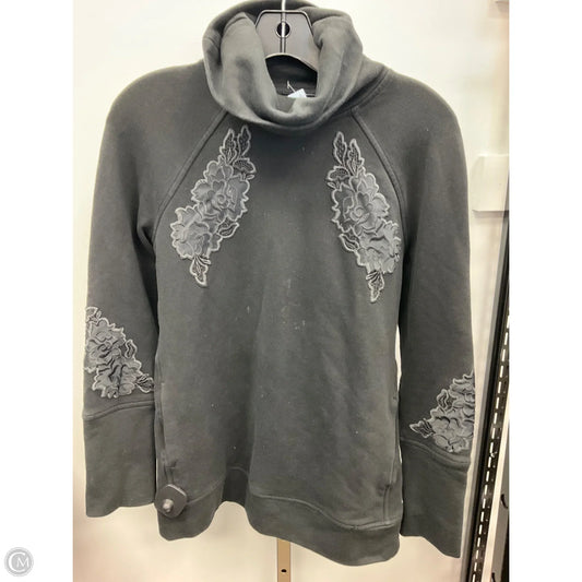 Athletic Top Long Sleeve Collar By Lululemon In Black, Size: 4