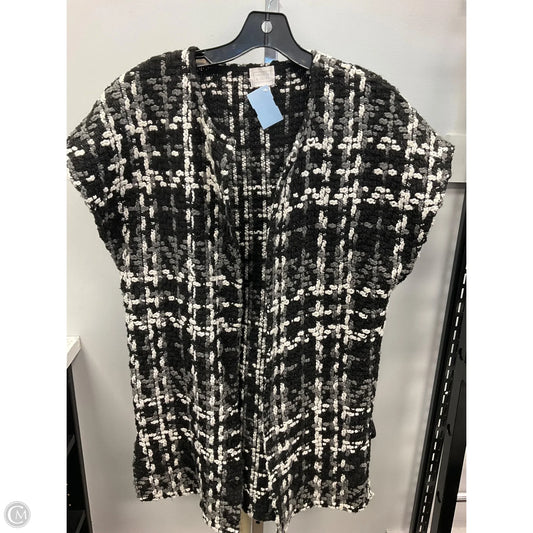 Sweater Cardigan By 14th And Union In Black & White, Size: Osfm