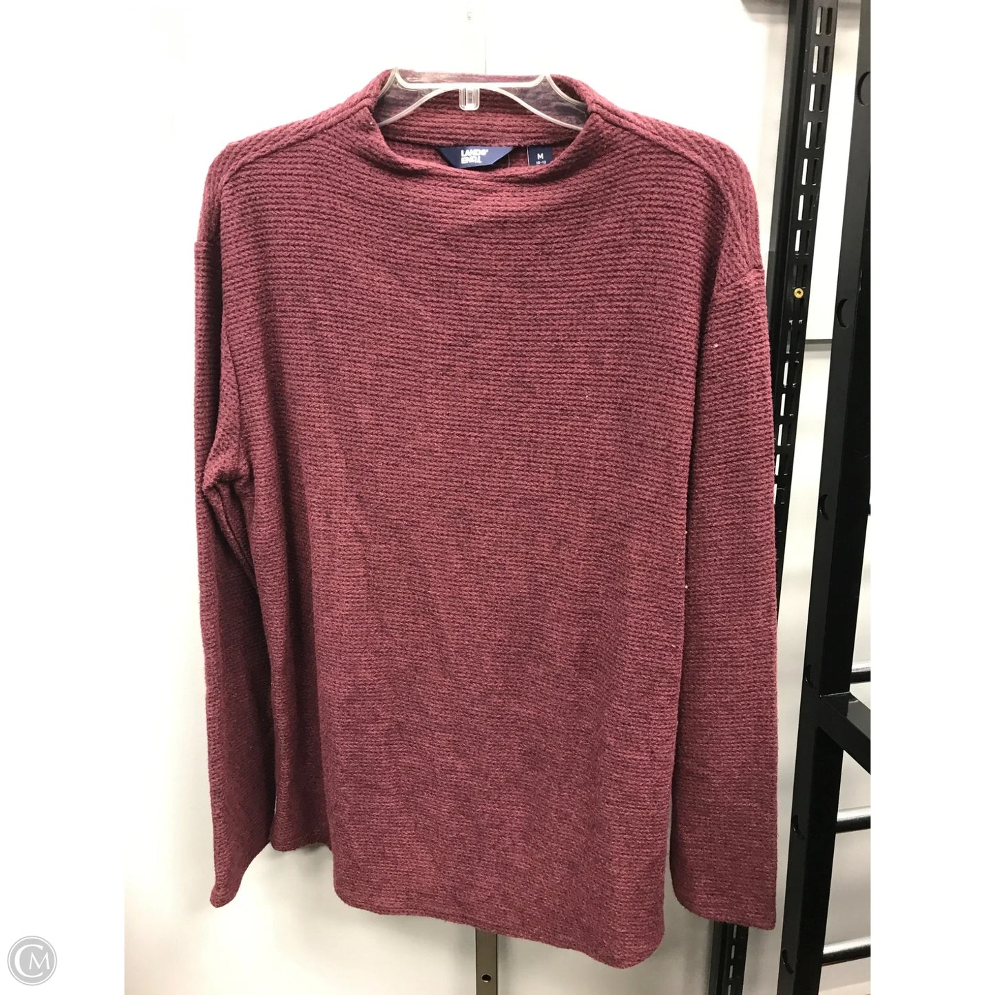 Top Long Sleeve By Lands End In Maroon, Size: M