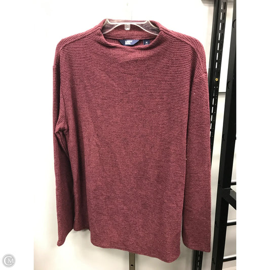 Top Long Sleeve By Lands End In Maroon, Size: M