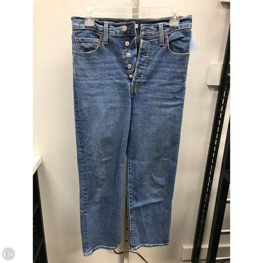 Jeans Straight By Levis In Blue Denim, Size: 4