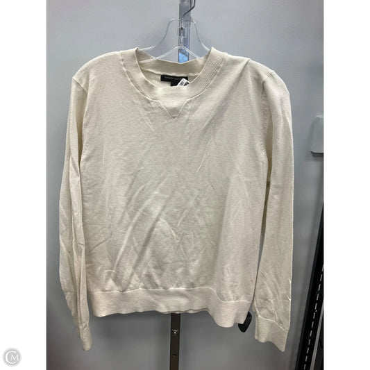 Top Long Sleeve By Banana Republic In Cream, Size: L