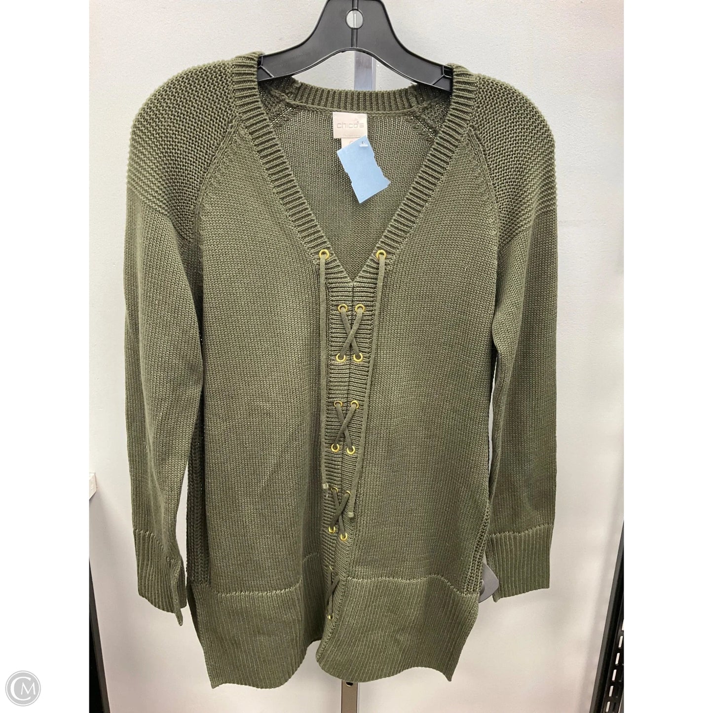 Sweater By Chicos In Green, Size: S