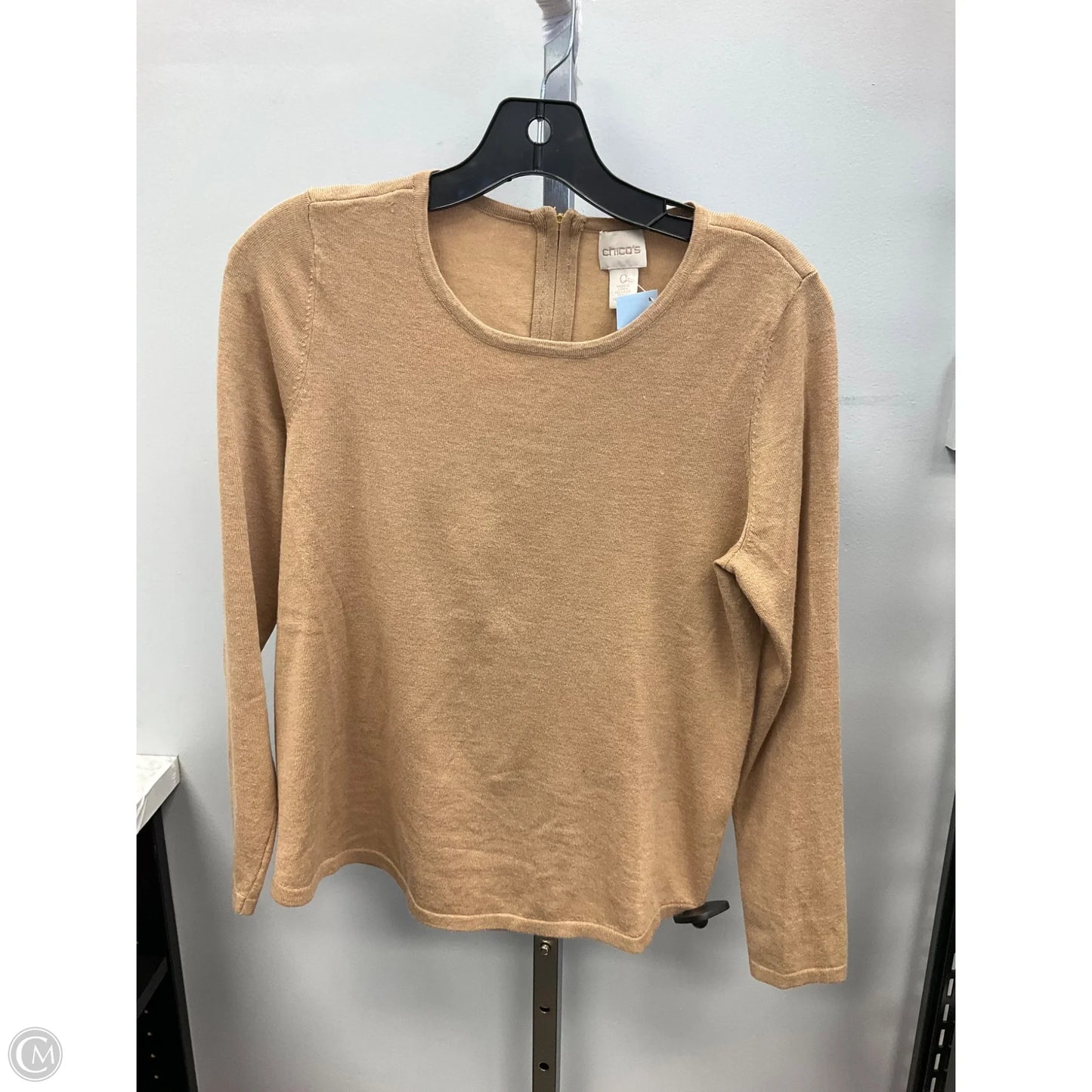 Top Long Sleeve By Chicos In Tan, Size: S