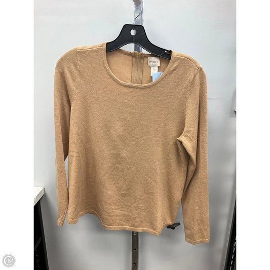 Top Long Sleeve By Chicos In Tan, Size: S