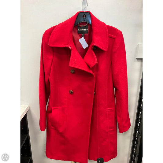Coat Peacoat By Express In Red, Size: S