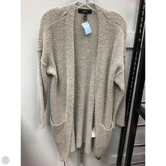 Sweater Cardigan By Forever 21 In Taupe, Size: S